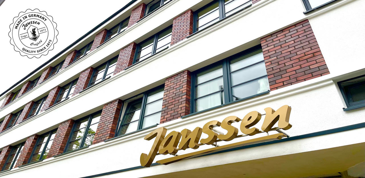 House facade with the Janssen logo